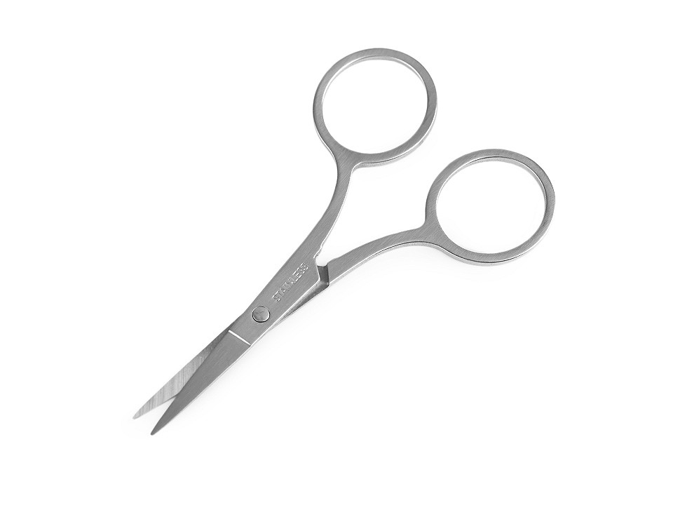 Embroidery scissors length 9 cm straight, silver, 1 pc