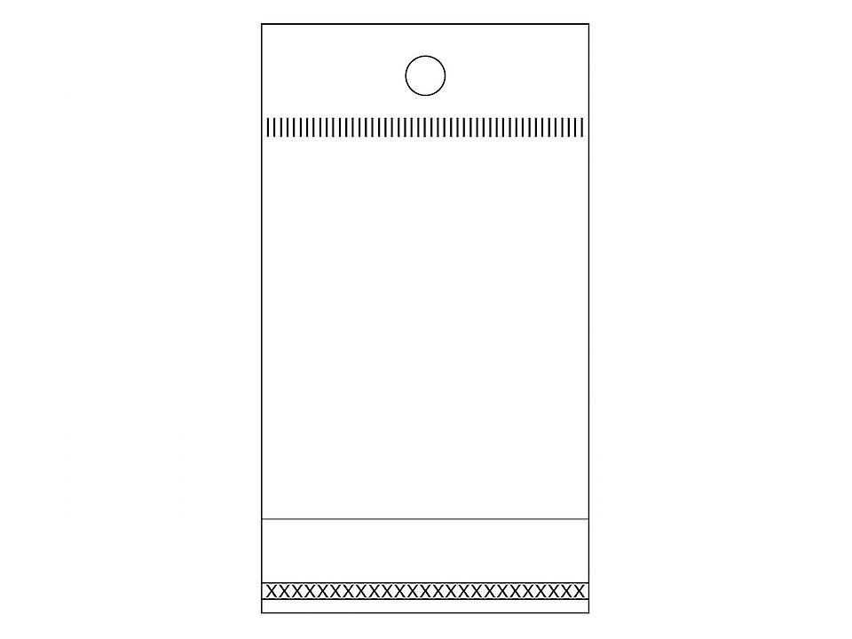 PP vrecko s lepiacou lištou a závesom 5x9 cm