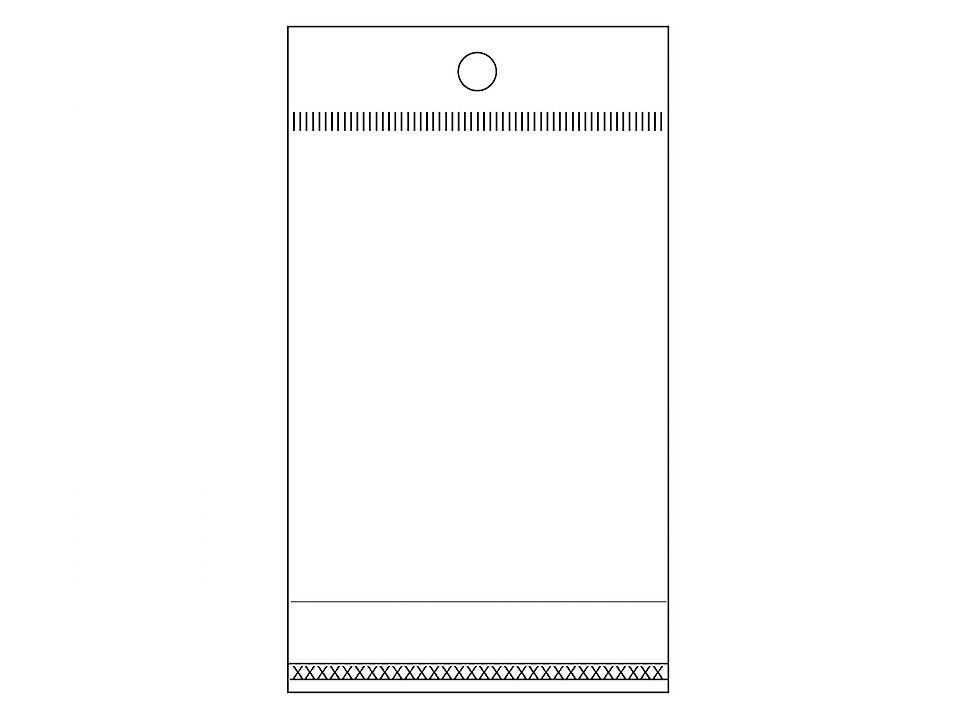 PP vrecko s lepiacou lištou a závesom 6x10,5 cm