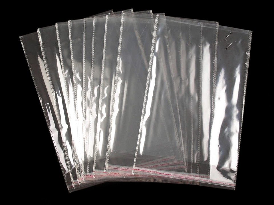 PP bag with adhesive flap 20x29 cm, transparent, 100 pcs