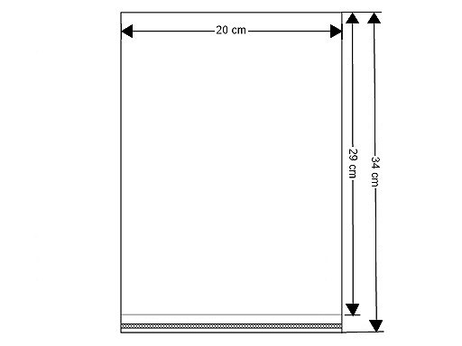 PP pungă cu clapetă adezivă 20x29 cm, transparentă, 8000 buc