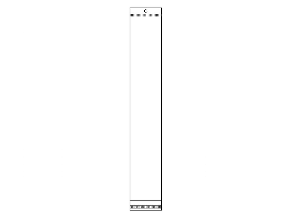 PP vrecko s lepiacou chlopňou a závesom 7x45 cm