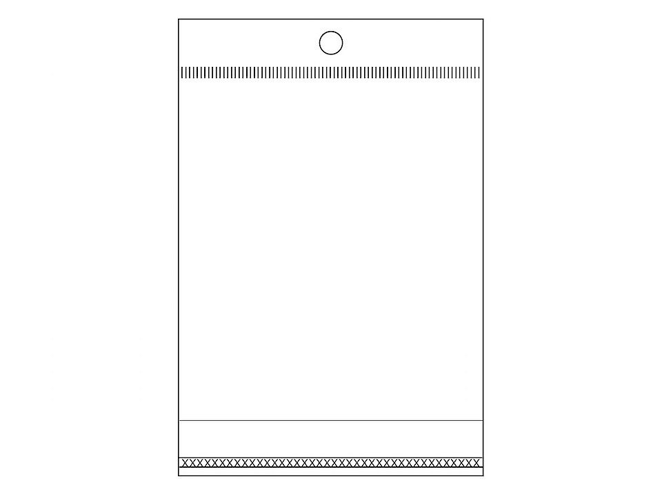 PP vrecko s lepiacou lištou a závesom 8x12 cm