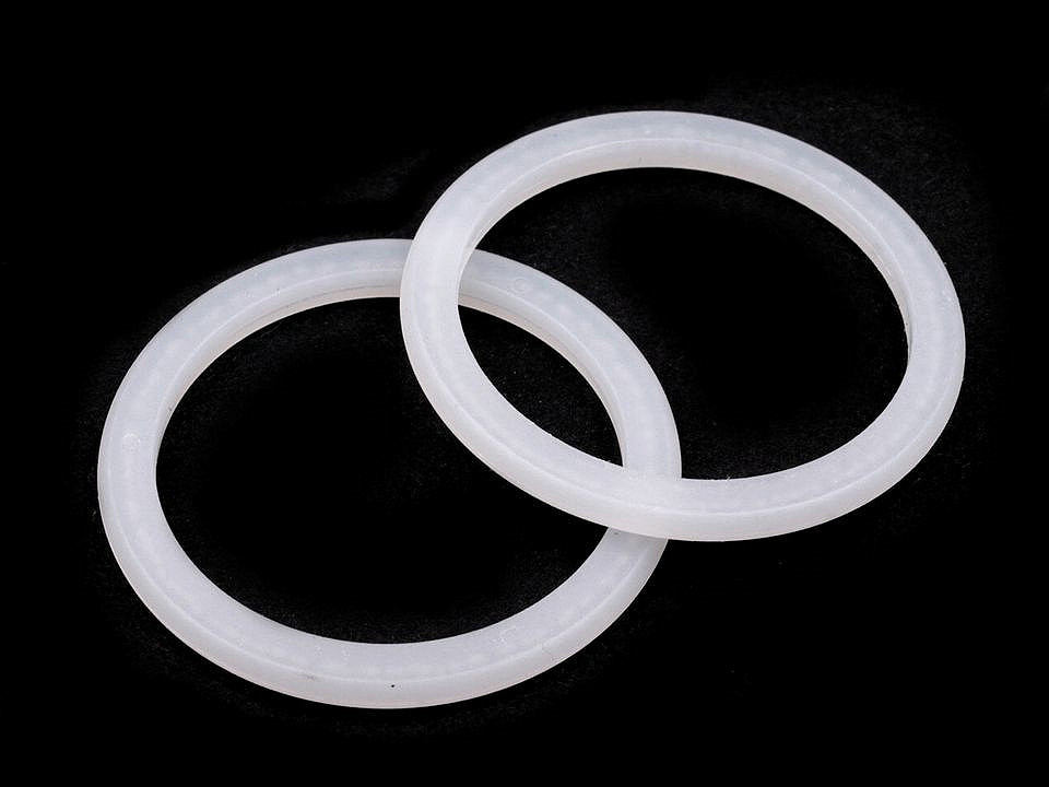 Plastic ring Ø34 mm, white, 20 pcs