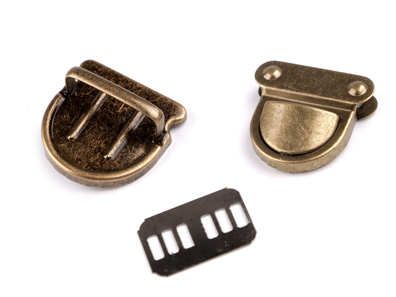 Sada zapínání na tašku 30x31 mm, malé, 1 nikl
