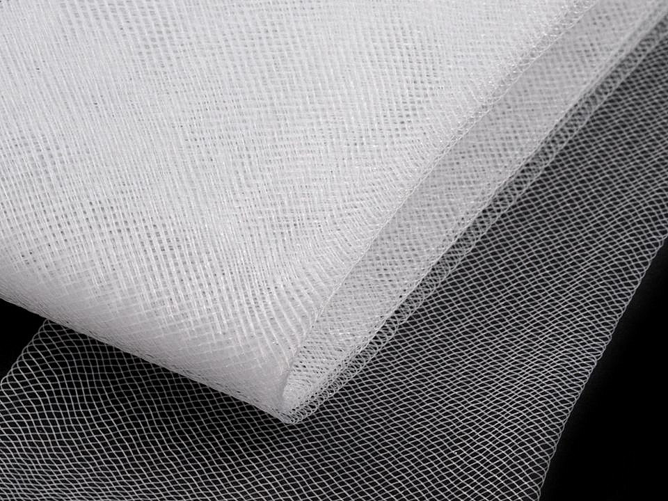Modistická krinolína na výrobu dekorácií, fascinátorov a vystuženia šiat šírka 8 cm