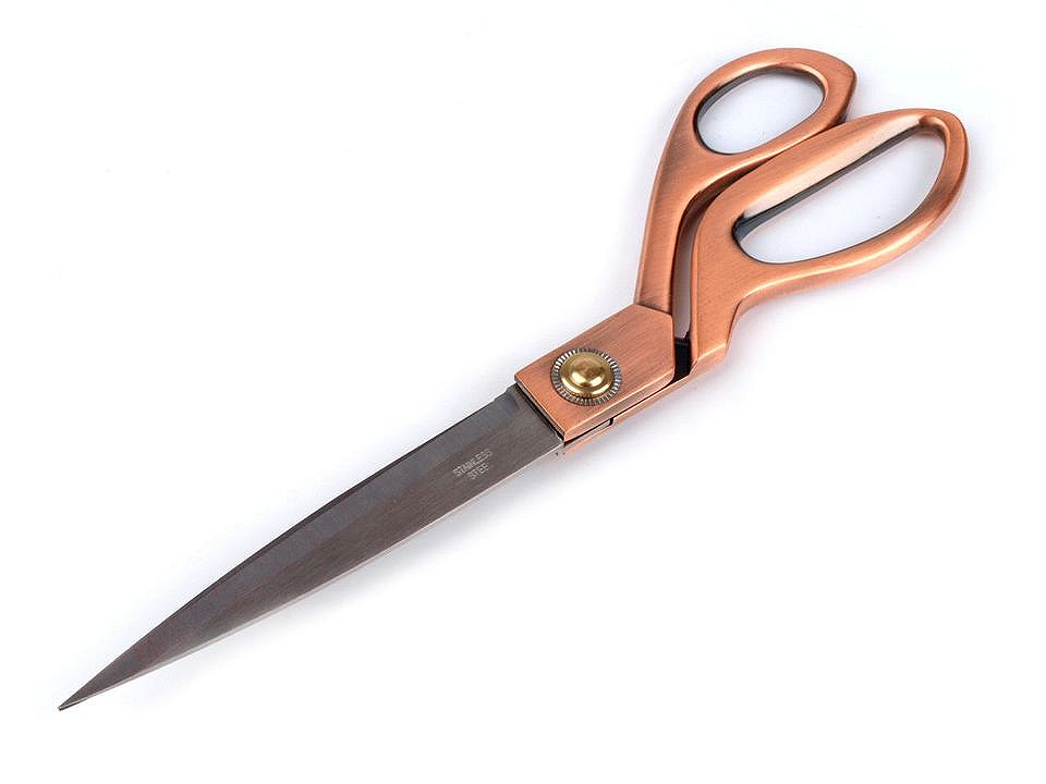 Tailor's scissors 26.5 cm, all metal, copper medium, 1 pc