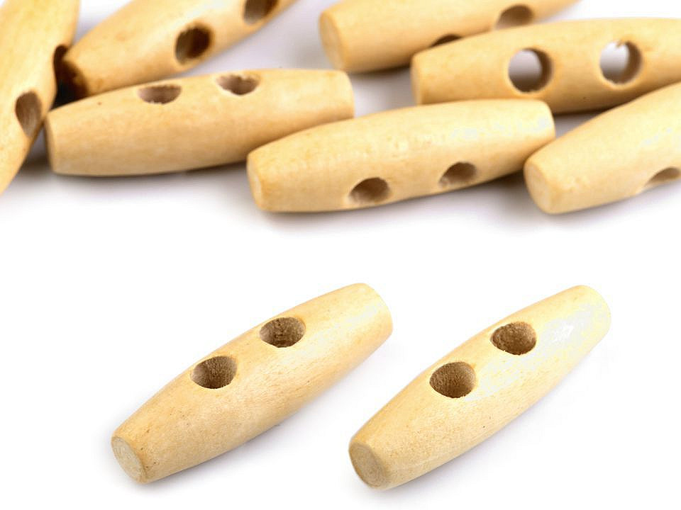Drevený gombík oliva 12x40 mm