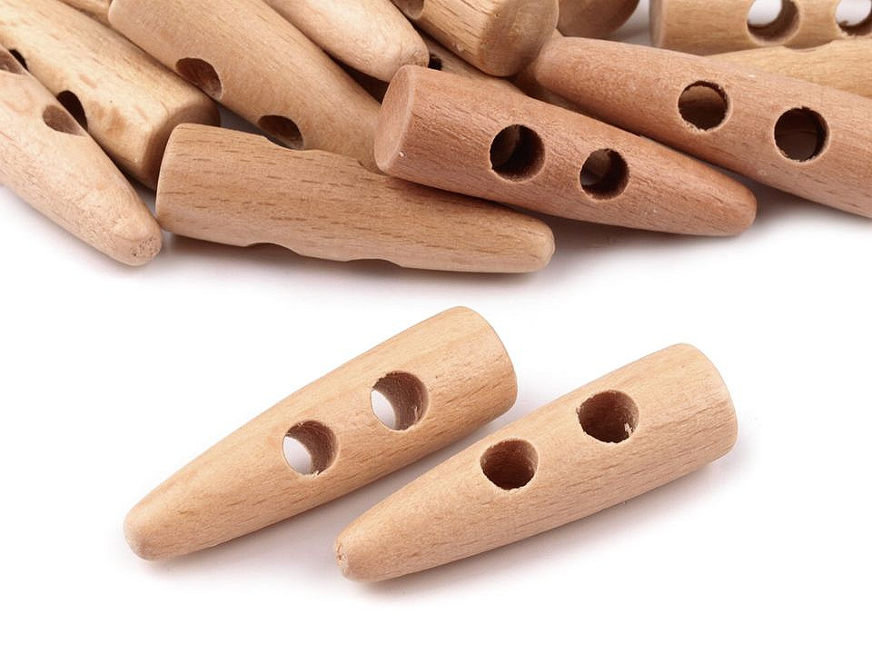Drevený gombík roh 10x40 mm