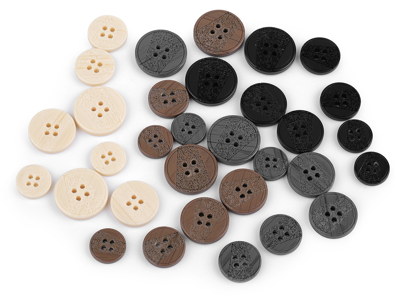 Knoflík laser velikost 24", 28", 32", 36", střední, 16 (36") černá