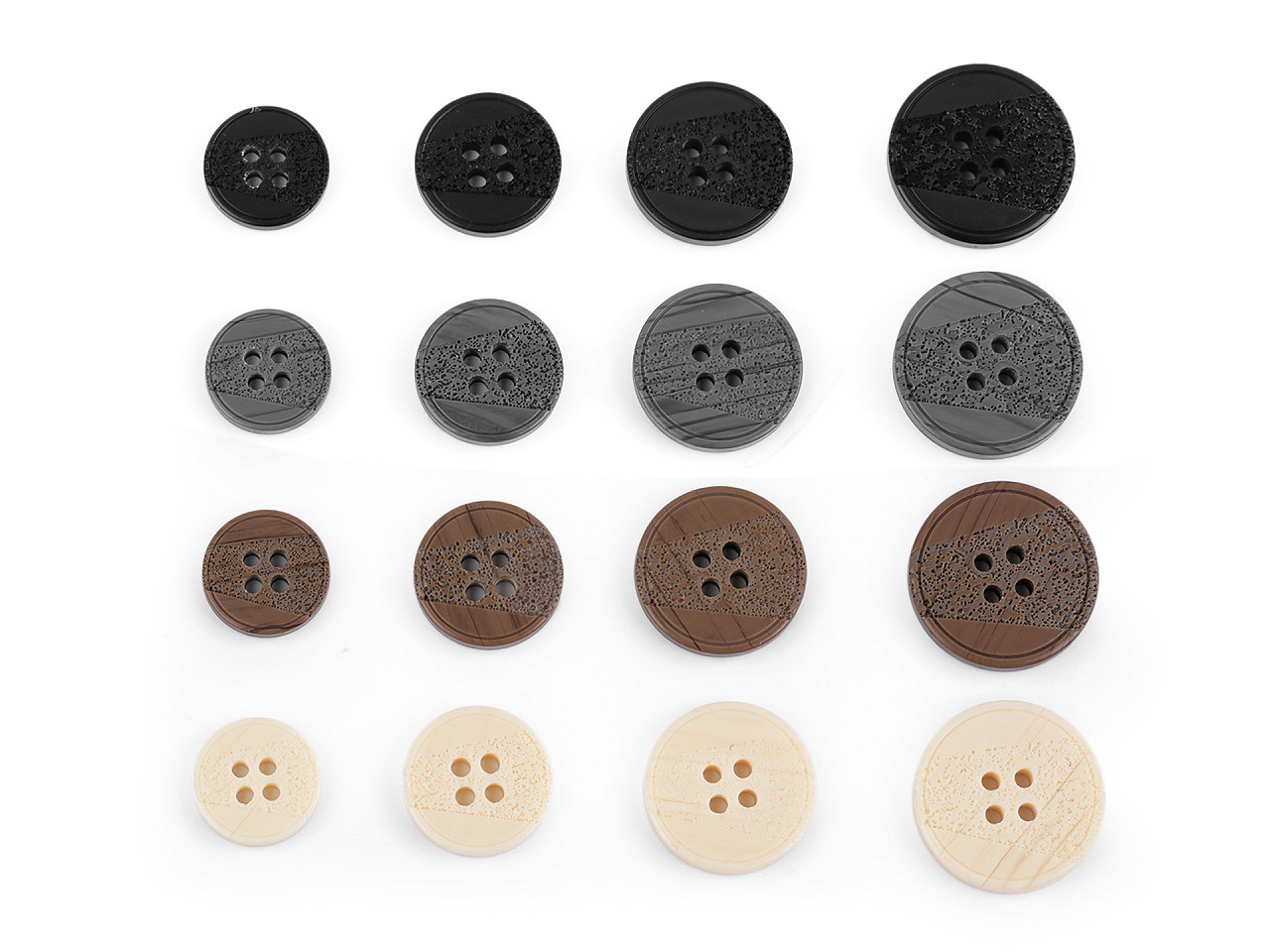 Knoflík laser velikost 24", 28", 32", 36", střední, 16 (36") černá