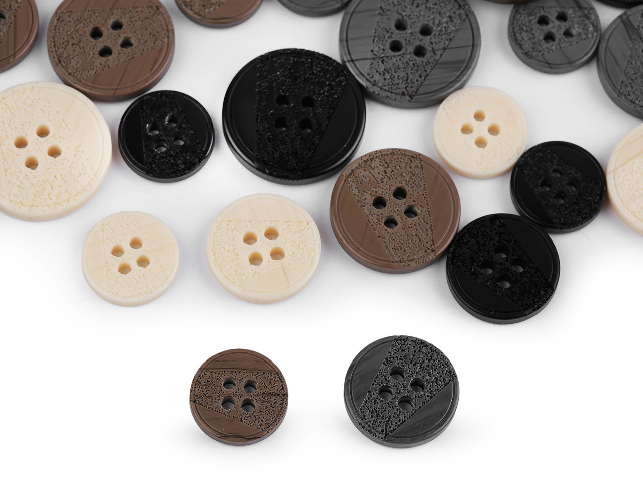 Knoflík laser velikost 24", 28", 32", 36", střední, 16 (36") černá