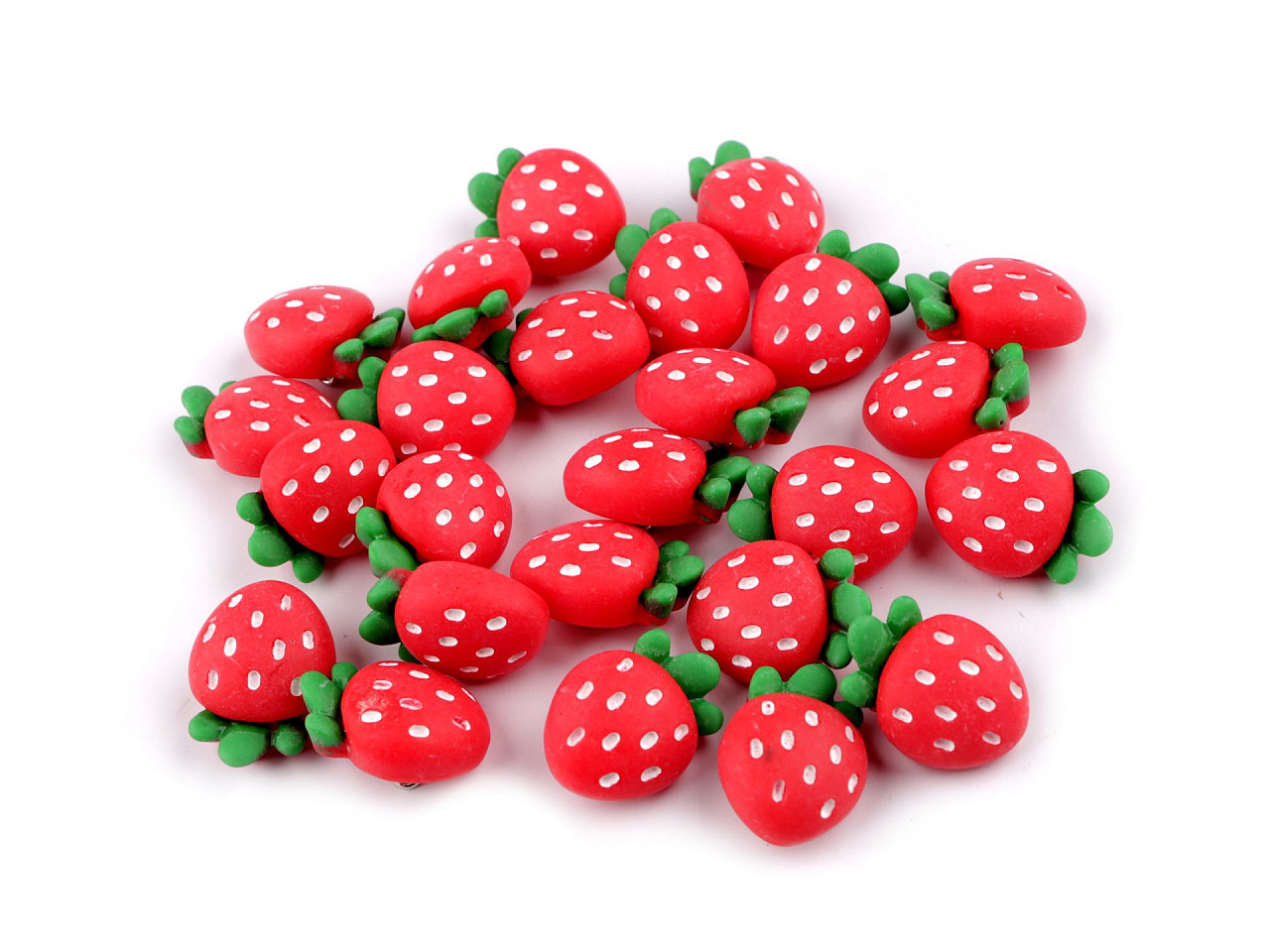 Gombík 3D jahoda veľkosť 34"