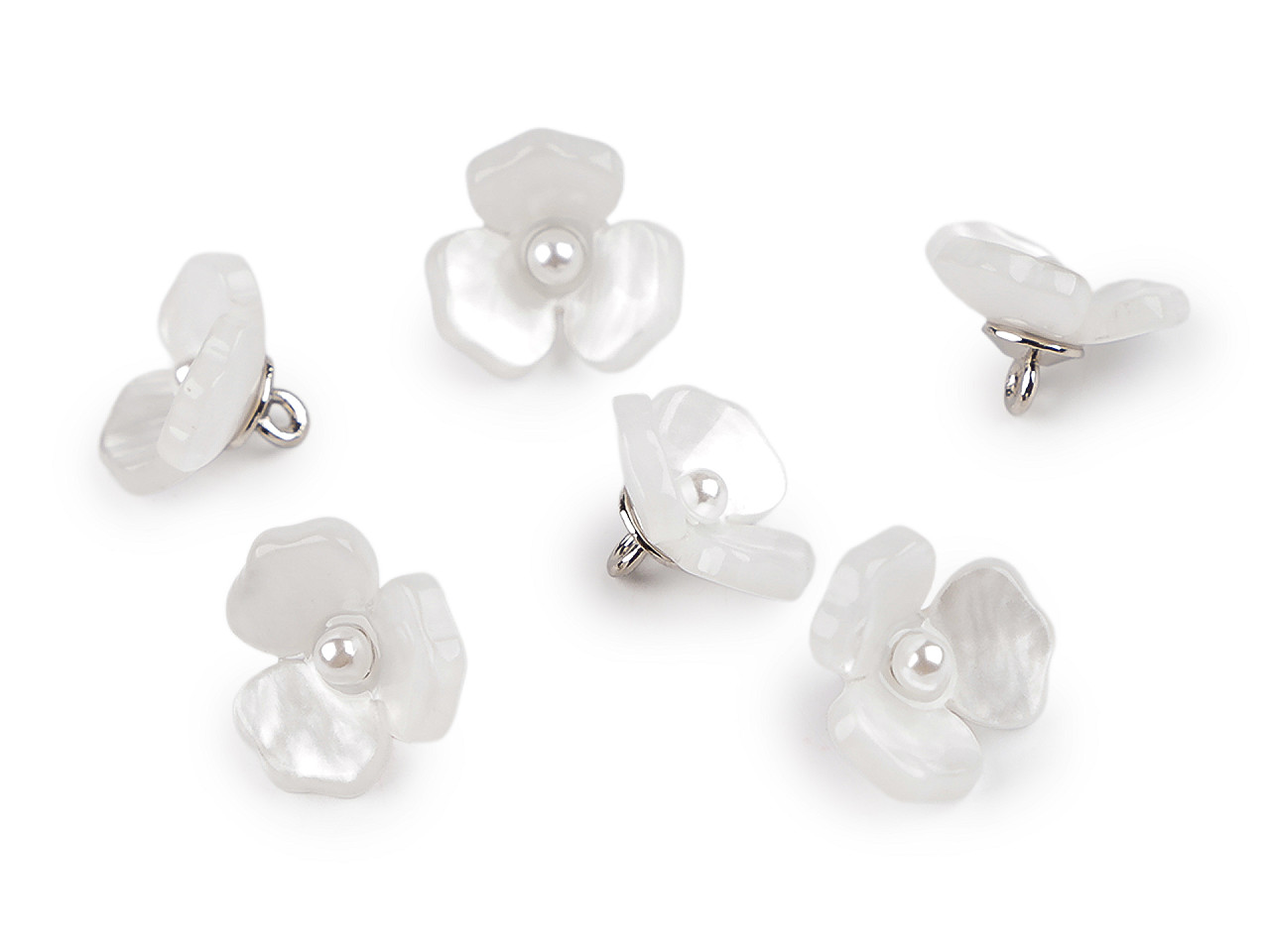 Gombík kvet zo živice s perlou veľkosť 26"