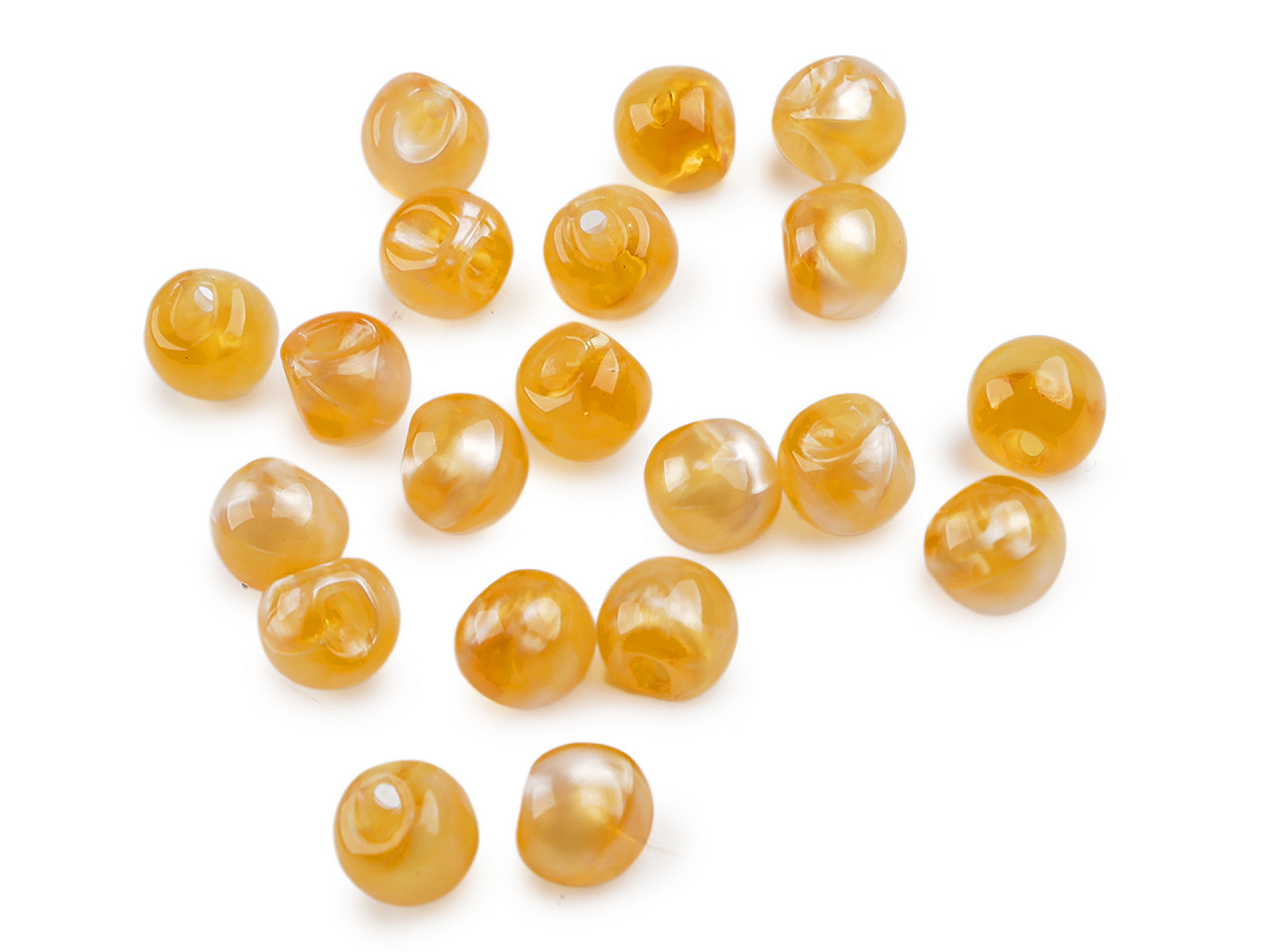 Perla k našití / knoflík Ø10 mm, malé, 1 bílá