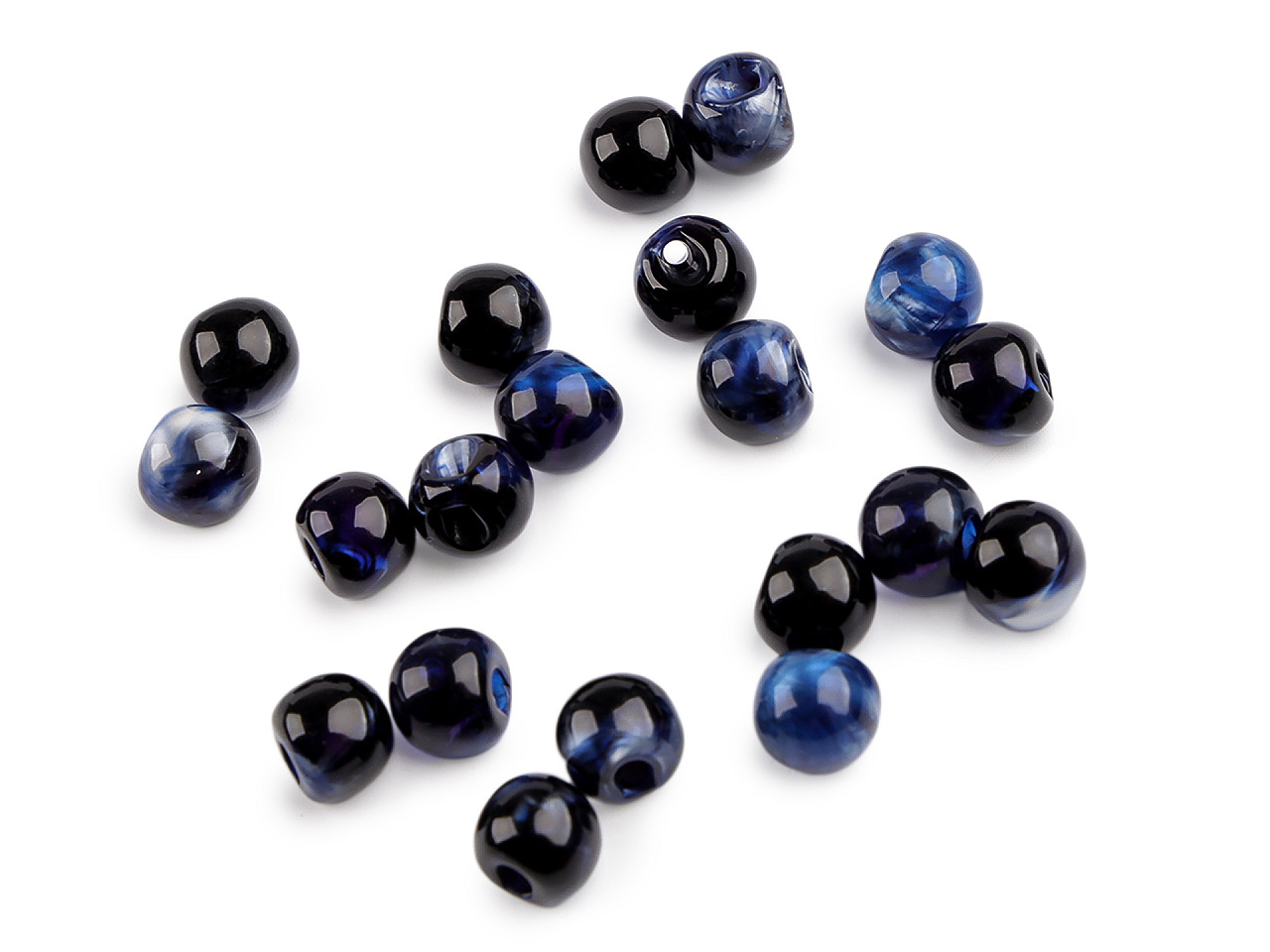 Perla k našití / knoflík Ø10 mm, malé, 1 bílá