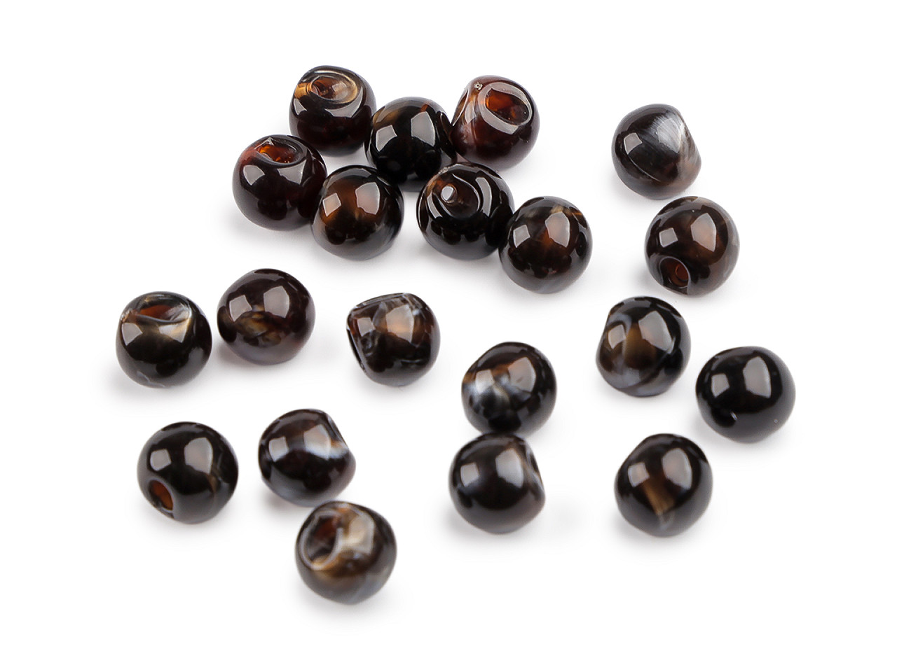 Perla k našití / knoflík Ø10 mm, malé, 1 bílá