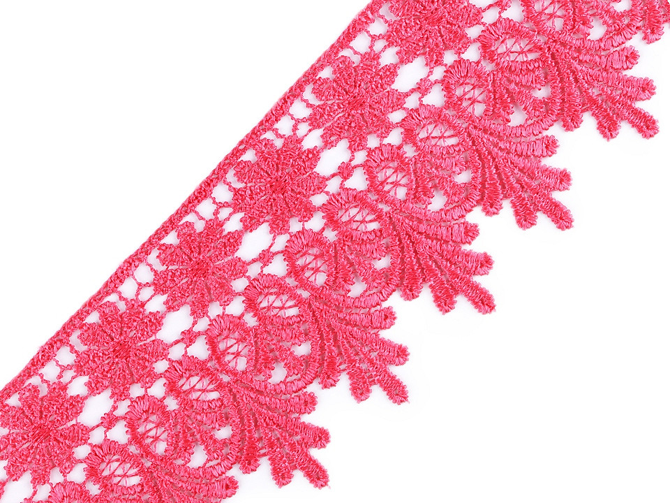 Air lace 70 mm wide, pink coral, 13.5 m