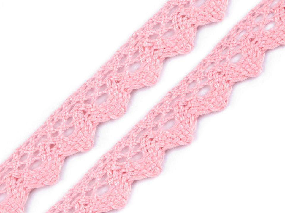 Bavlněná krajka paličkovaná šíře 15 mm, střední, 13 šedá světlá (bavlna)