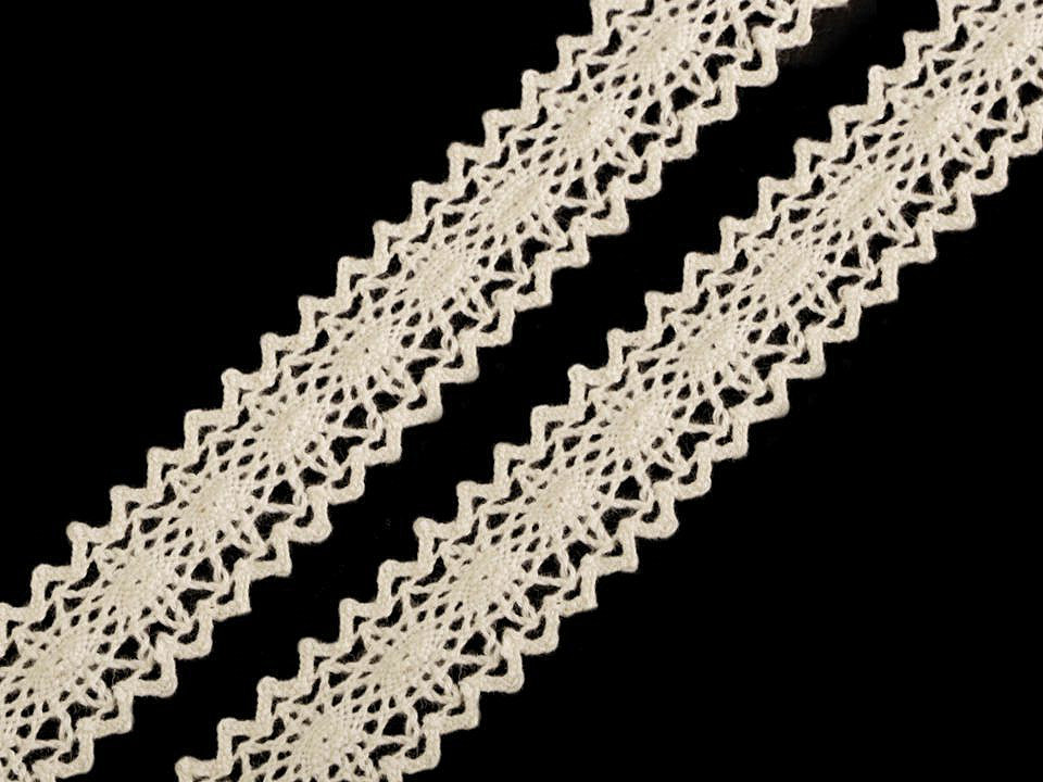 Čipka / vsádka paličkovaná šírka 23 mm
