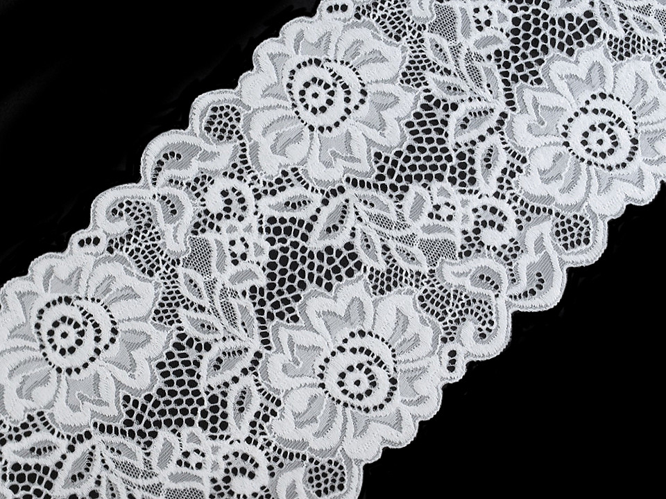 Elastická čipka / vsadka / behúň  šírka 14 cm