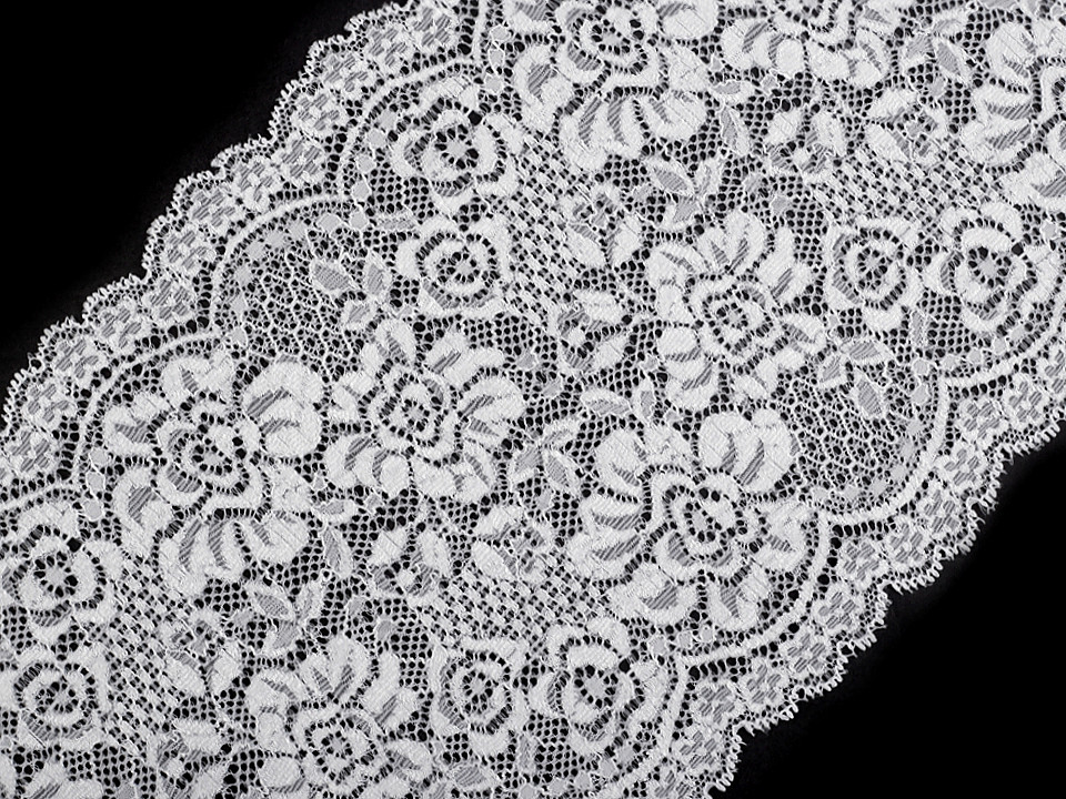 Elastická čipka  / vsádka / behúň šírka 18 cm