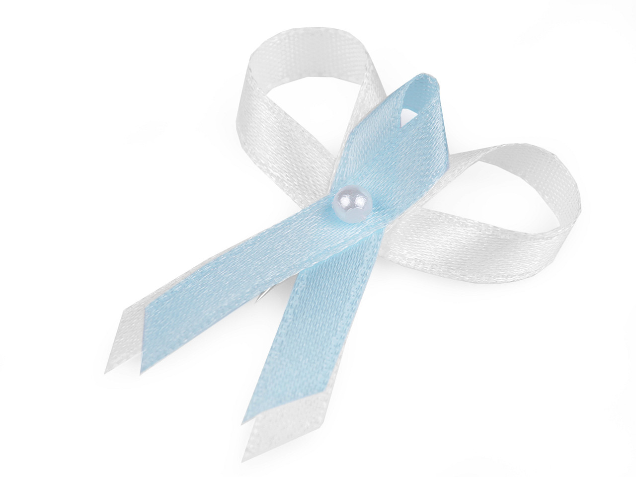 Wedding ribbons / cotillion width 35 mm satin, light blue, 100 pcs