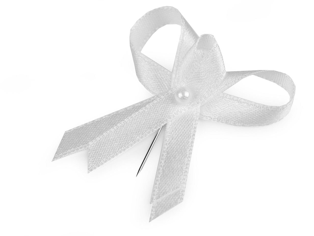 Wedding ribbons / cotillion width 35 mm satin, white, 100 pcs