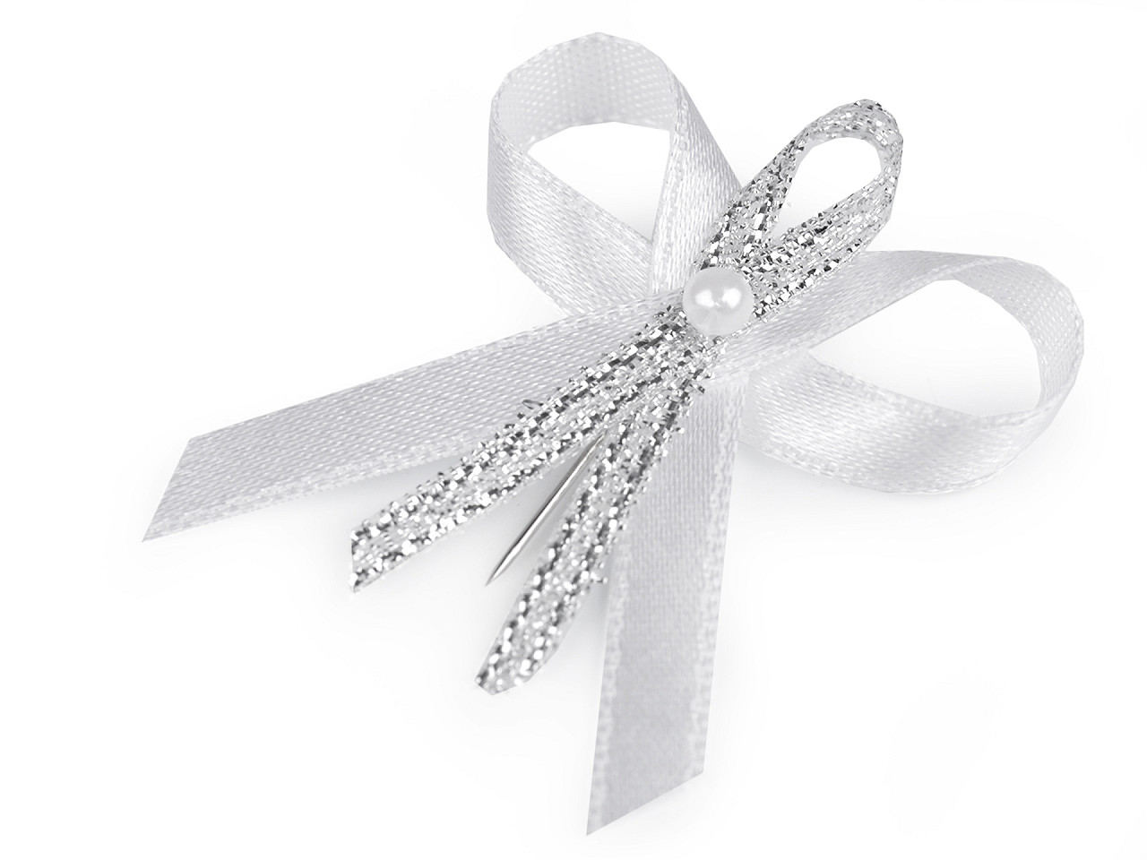 Wedding ribbons / cotillion width 35 mm satin, white, 100 pcs