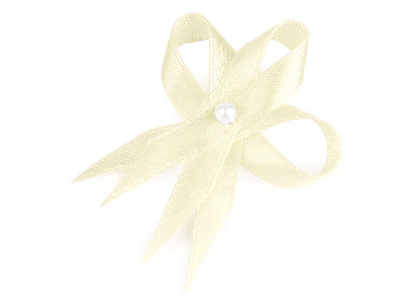 Wedding ribbons / cotillion width 35 mm satin, lightest cream, 100 pcs