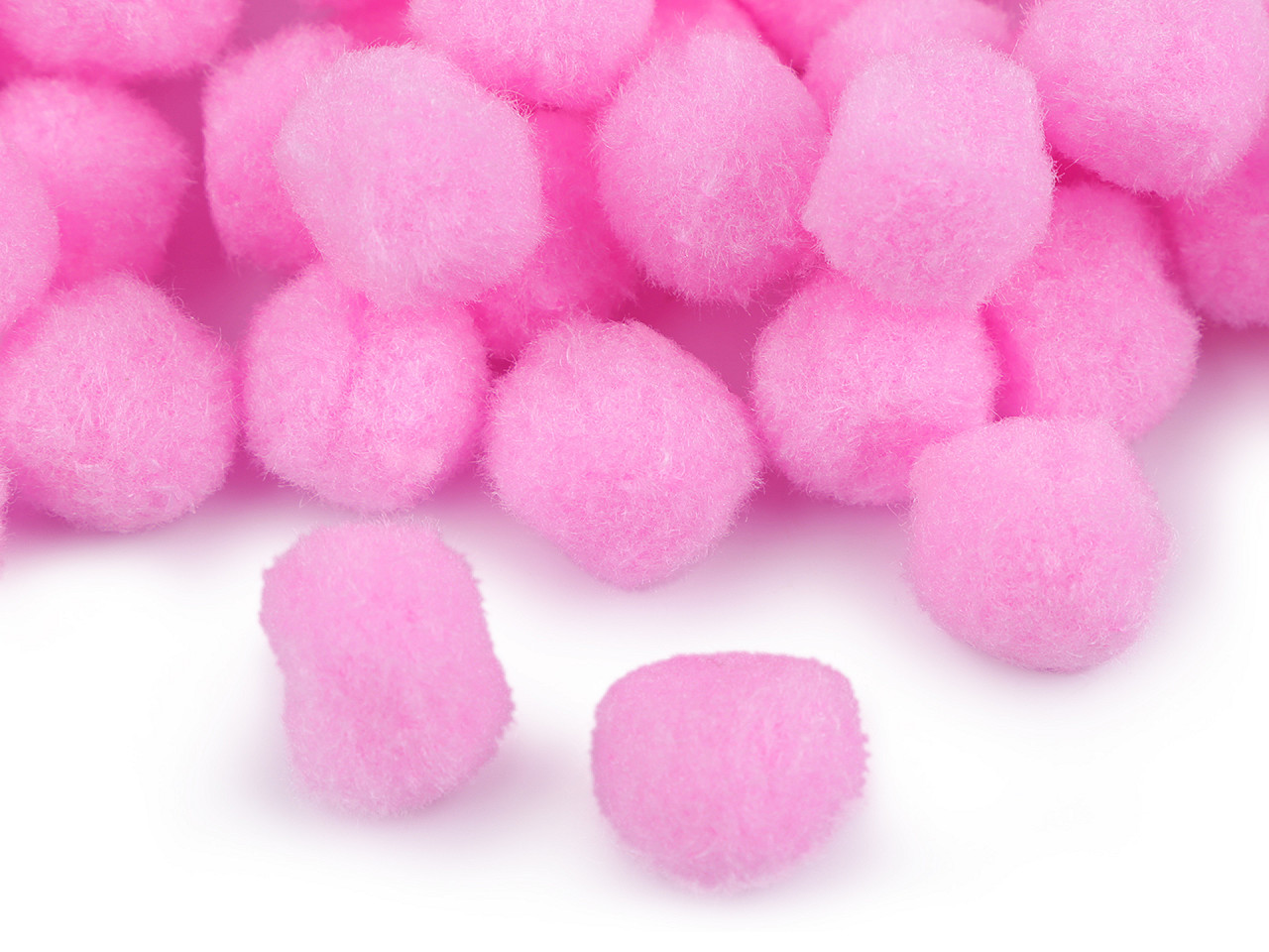 Pompom Ø20 mm, light pink, 100 pcs