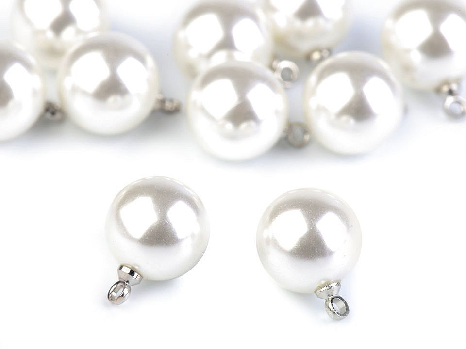 Perla s očkom / gombík Ø11 mm