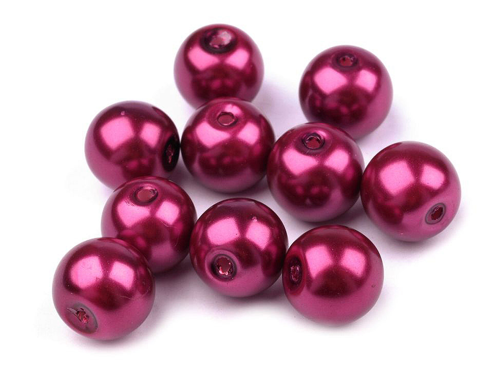 Skleněné voskové perly Ø10 mm, malé, 02B krémová nejsvět.