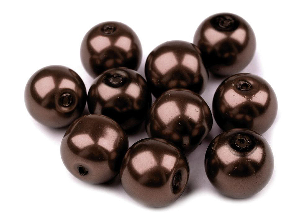 Skleněné voskové perly Ø10 mm, malé, 02B krémová nejsvět.