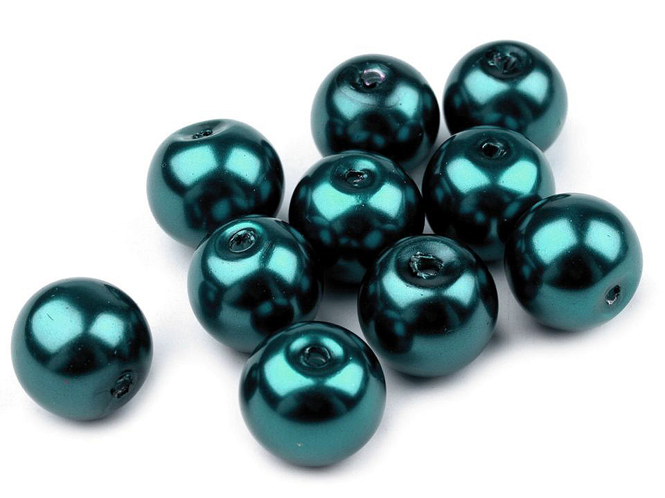 Skleněné voskové perly Ø10 mm, malé, 02B krémová nejsvět.