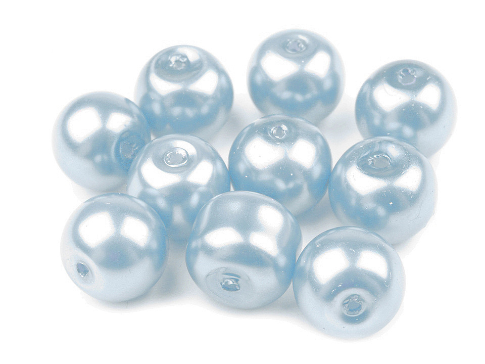 Skleněné voskové perly Ø10 mm, malé, 02B krémová nejsvět.