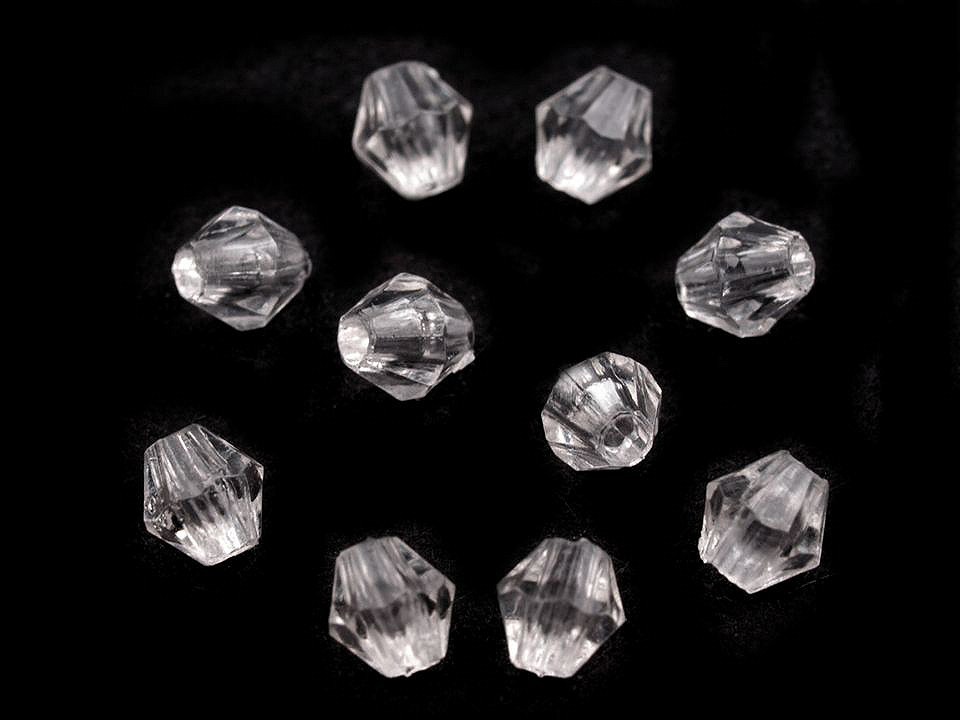 Plastové koráliky brúsené slniečko 4x4 mm