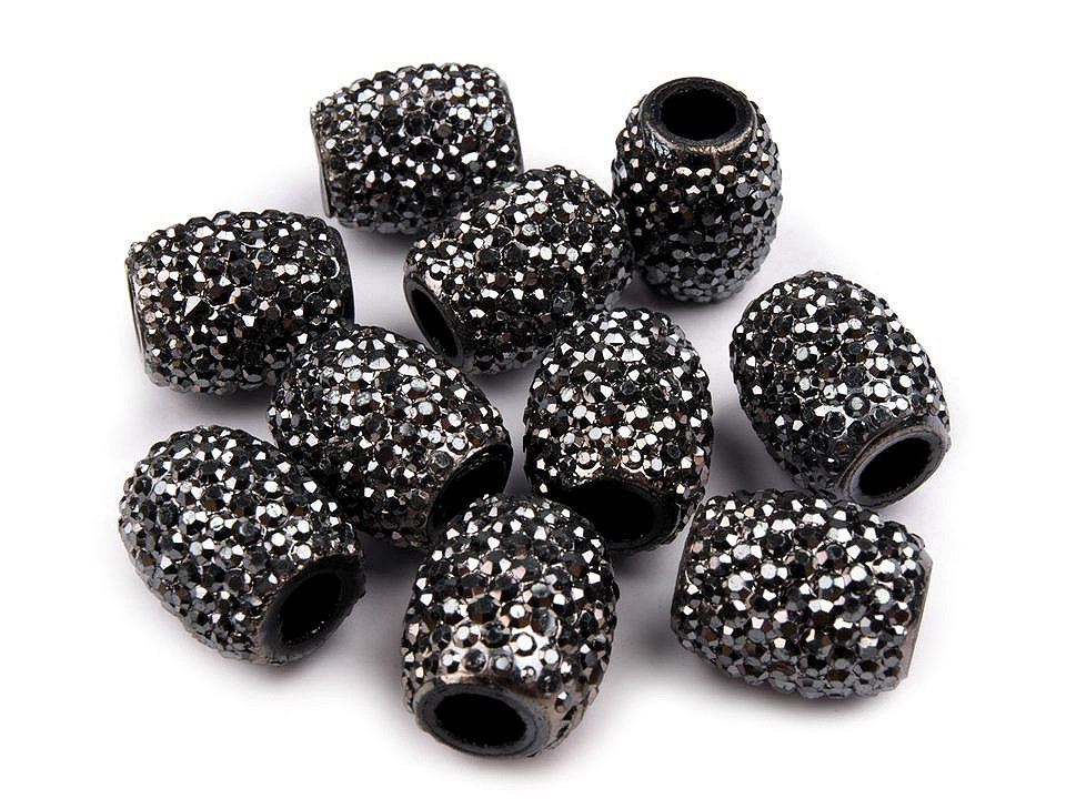 Plastové korálky s veľkým prievlakom 13x15 mm