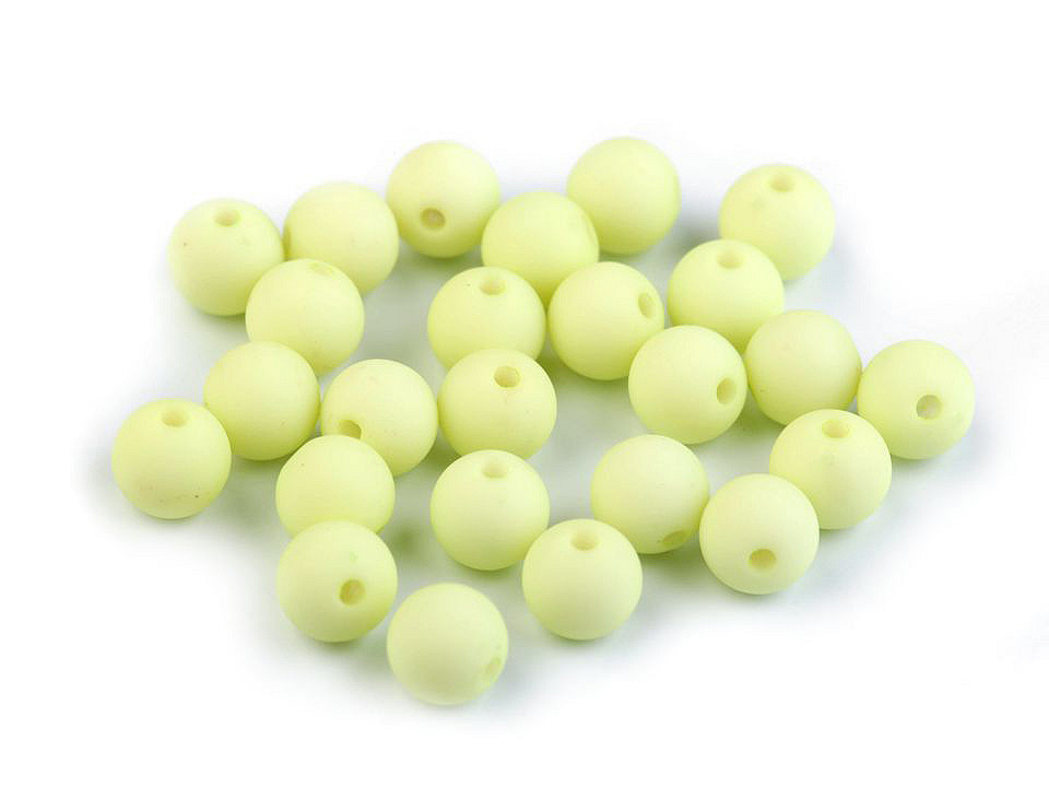 Plastové koráliky matné Ø8 mm