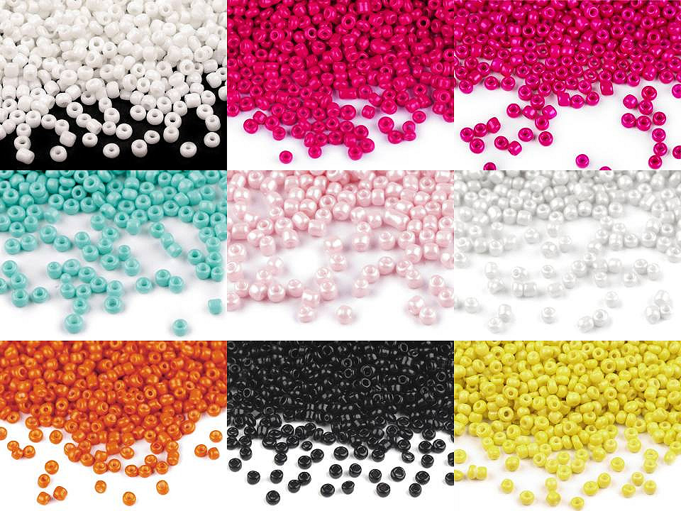 Rokajl 12/0 - 2 mm neprůhledný, malé, 840 bílá