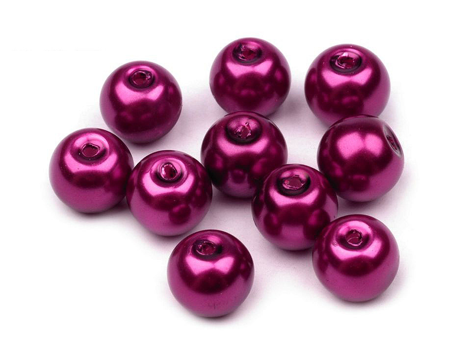 Skleněné voskové perly Ø8 mm, malé, 01B bílá