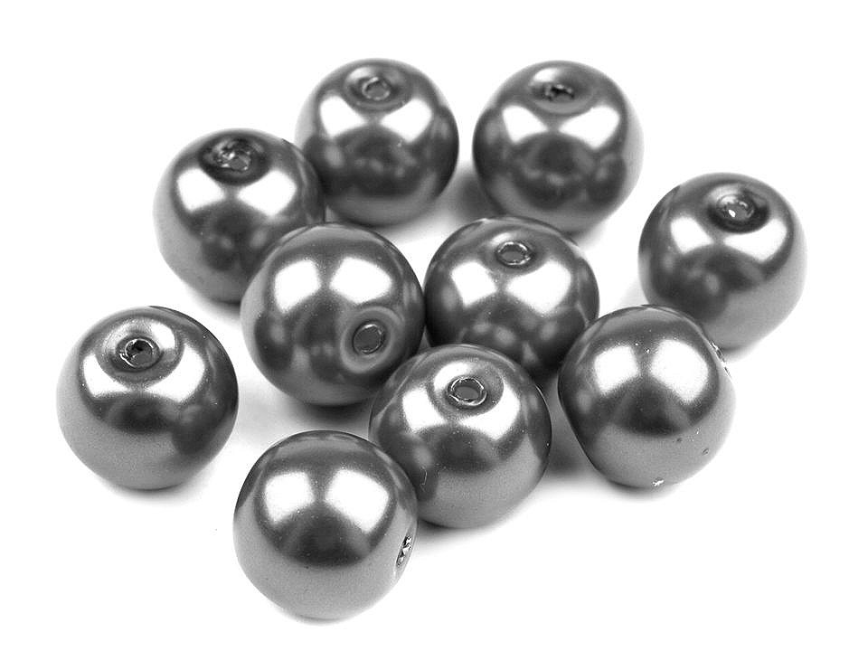 Skleněné voskové perly Ø8 mm, malé, 01B bílá