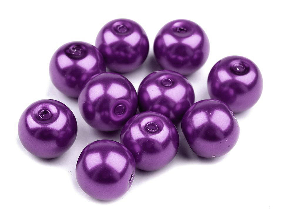 Skleněné voskové perly Ø8 mm, malé, 01B bílá
