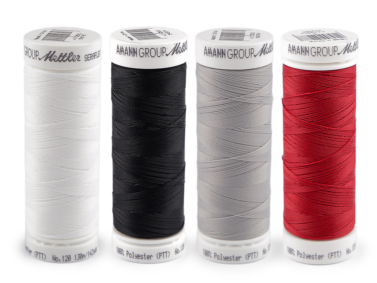 Sada polyesterových elastických nití Seraflex 4x130 m, střední, mix