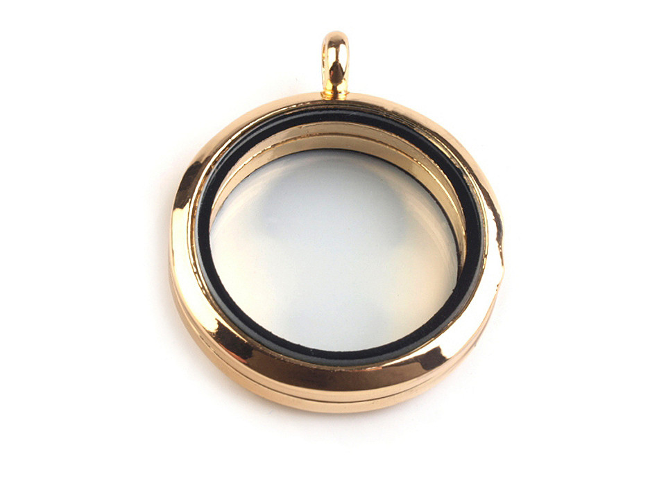 Medailonek rozevírací na magnet Ø30 mm, malé, 1 platina