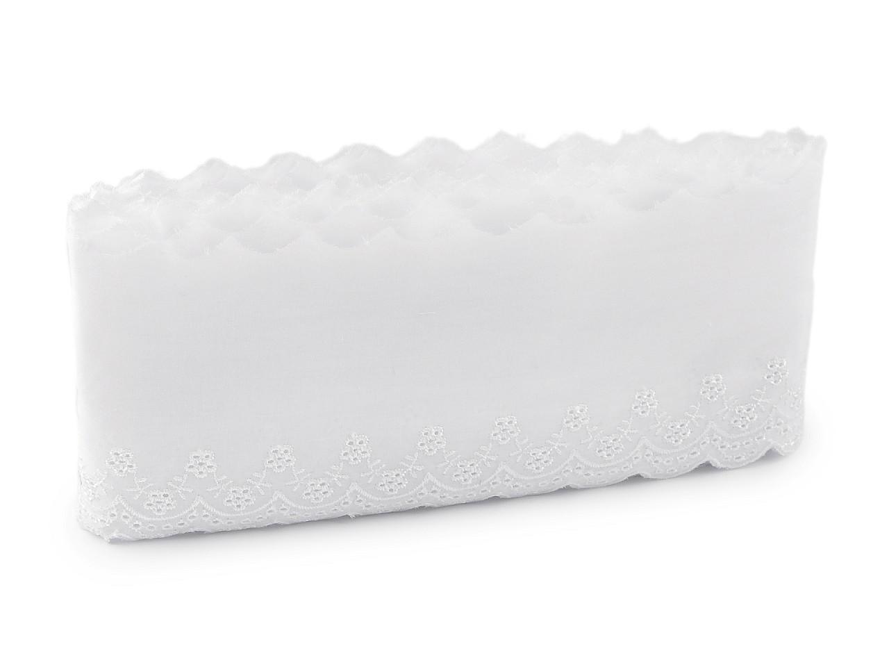 Madeira - štykování šíře 11 cm, střední, bílá