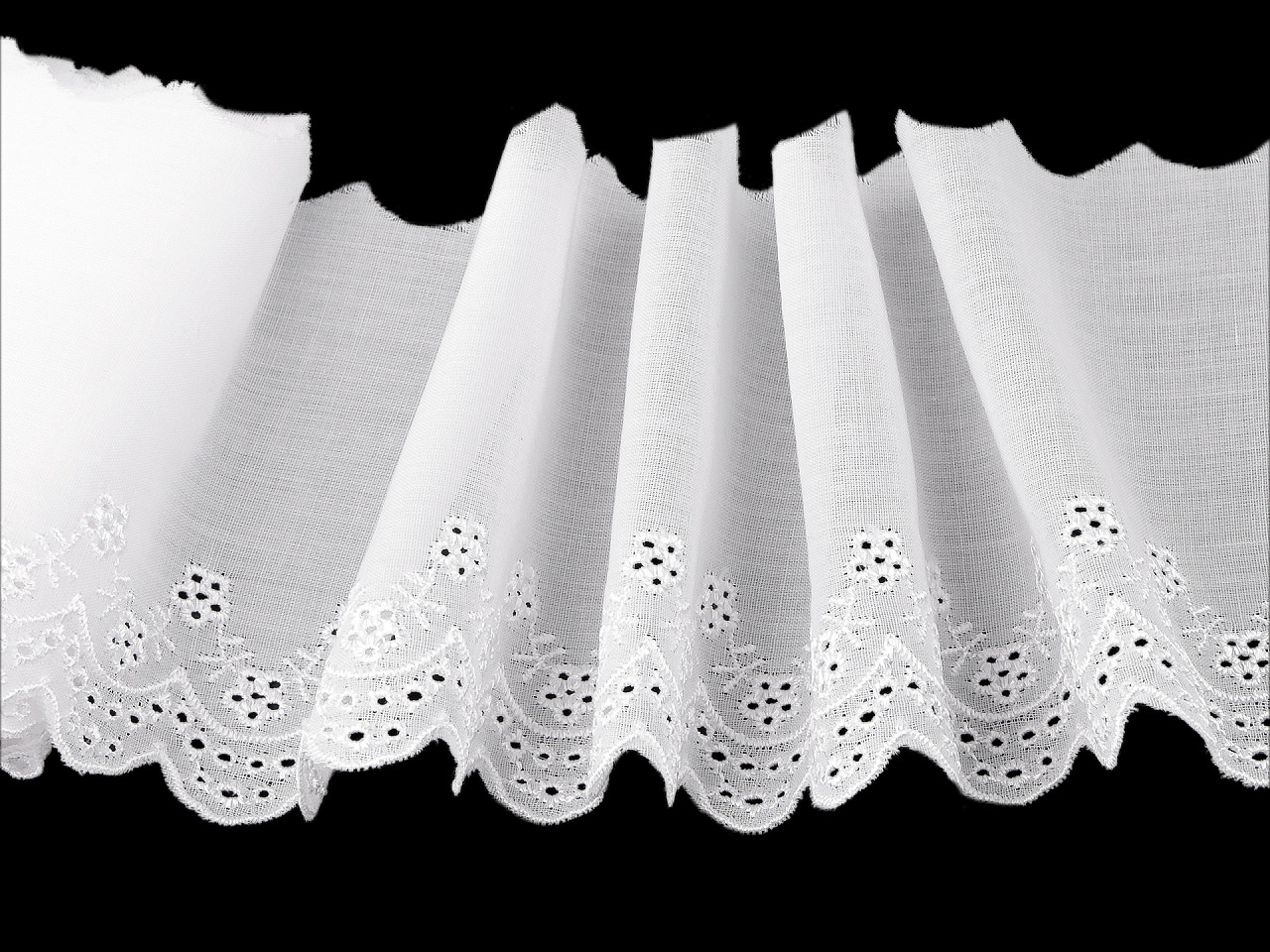 Madeira - štykování šíře 11 cm, střední, bílá