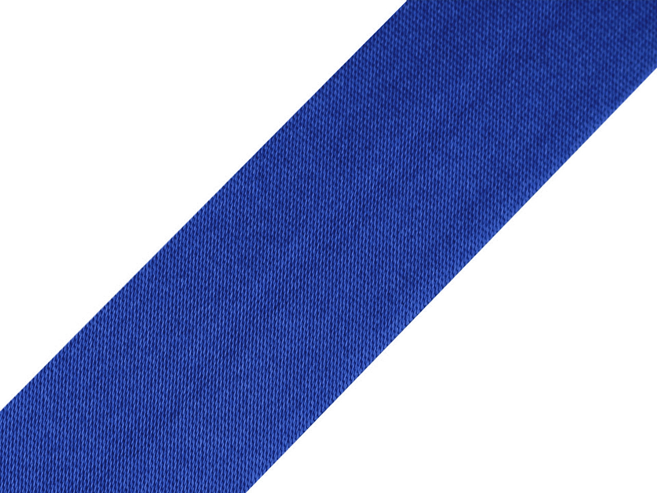 Satin bias tape 20 mm wide ironed, royal blue, 20 m