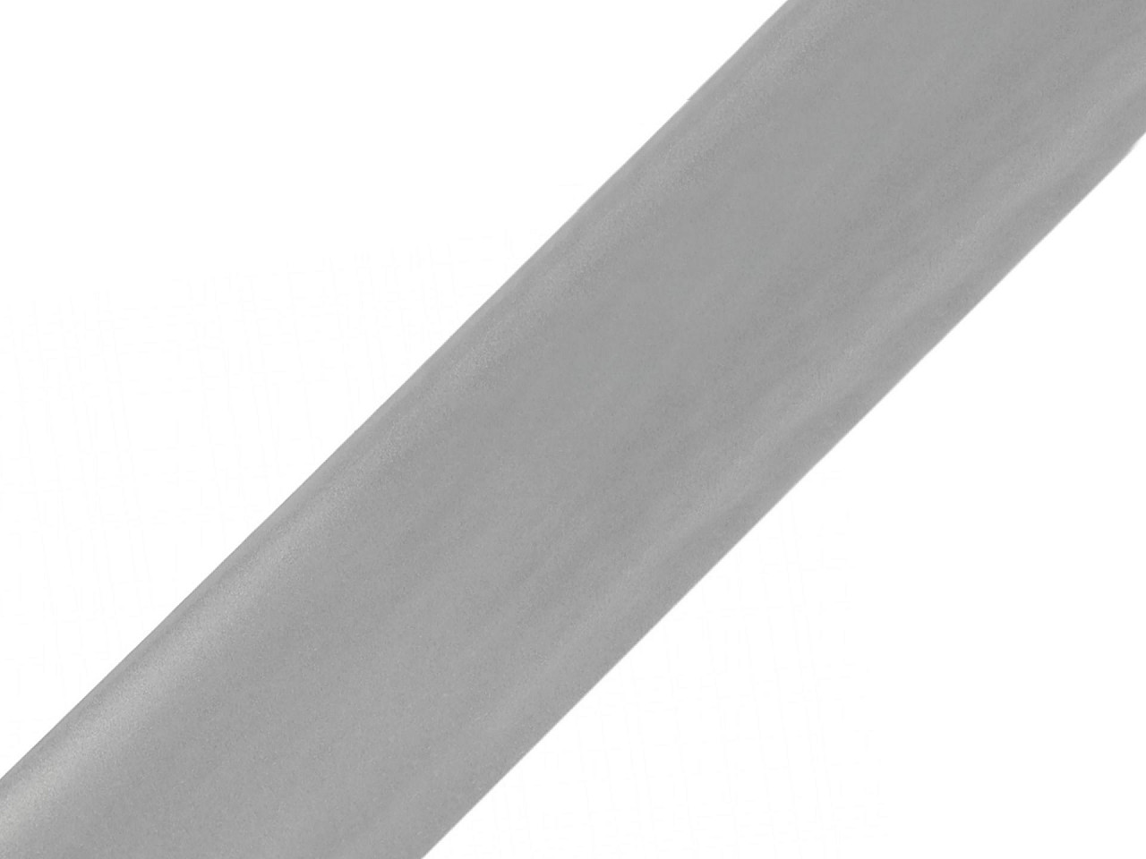 Iron-on reflective tape, width 50 mm, grey dove, 10 m