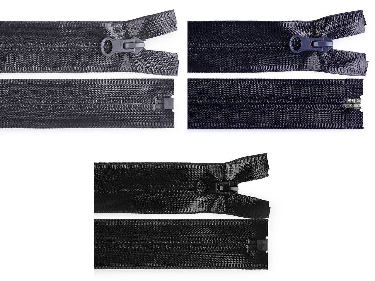 Vodeodolný zips No 7 dĺžka 85 cm špirálový